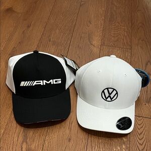 AMG and VW Logo Caps - Black and White